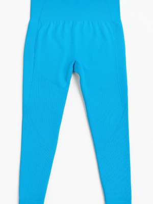 Legging con arruche Azul claro