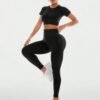 Set deportivo Negro - Camisa legging