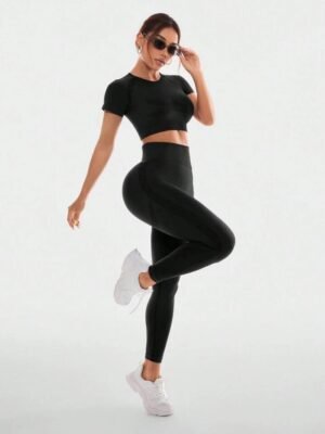 Set deportivo Negro - Camisa legging